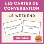 French question cards on the the theme of le weekend